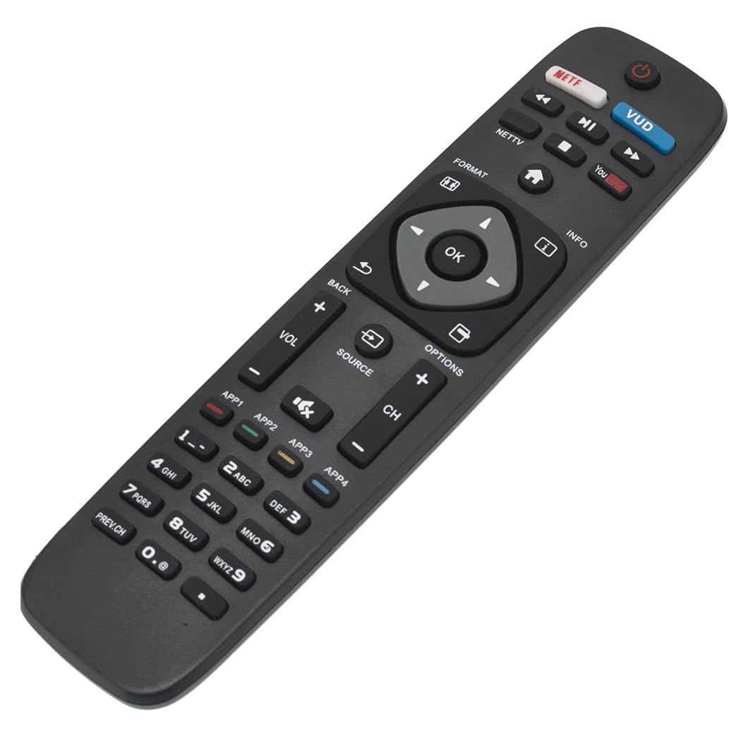 New Replace Remote Applicable for Philips TV 28PFL4609/F7 28PFL4909/F7 32PFL4609/F7 32PFL4909/F7 40PFL4609/F7 40PFL4909/F7 43PFL4609/F7 43PFL4909/F7