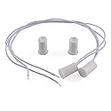E-outstanding 2 Pcs Recessed Door Window Magnetic Switch Wired Home Security Alarm Contact Sensor, White