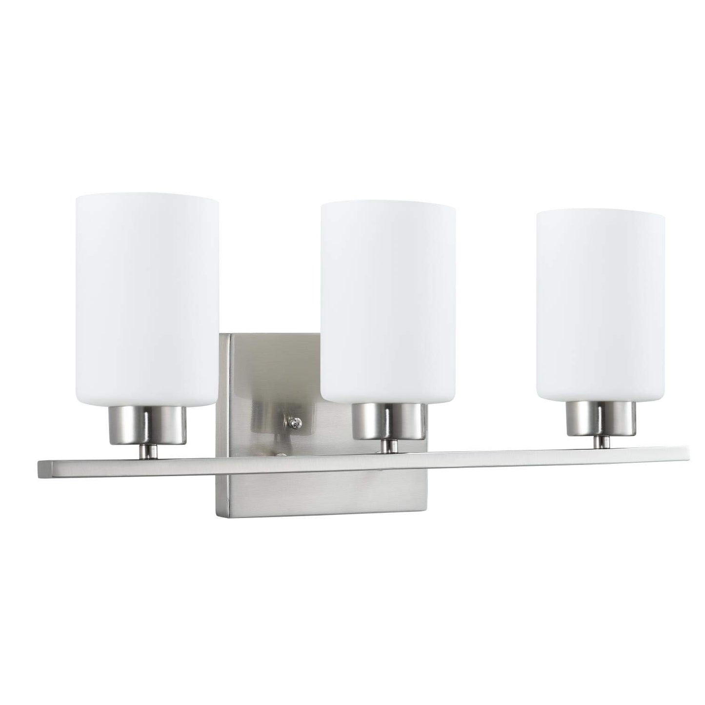 Sunlite 81321-SU 22" Modern Cylinder Vanity Light Fixture, Wall Mount, Medium (E26) Socket, Standard A19 Bulb Required (60W Max), Frosted Glass Shade