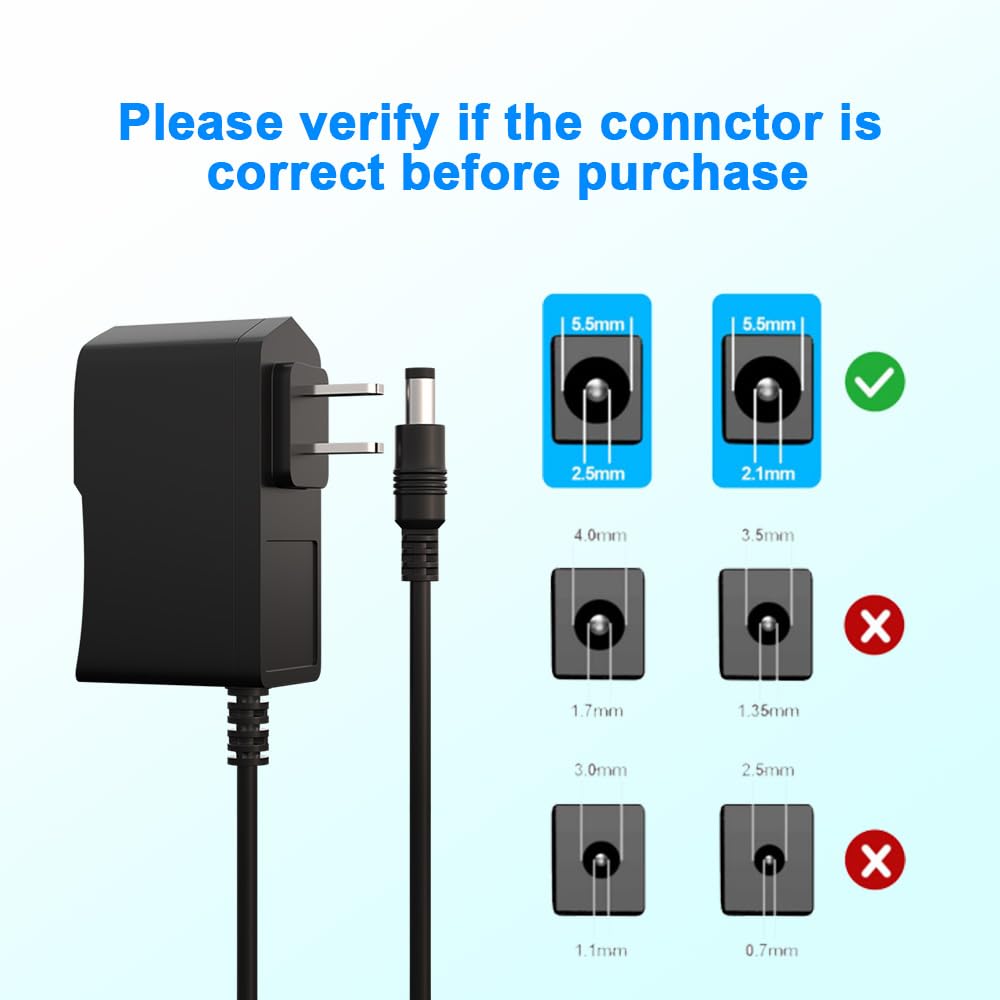 HYGAMOCC 15V 1A Power Supply Adapter 15W AC/DC Charger AC 100V-240V to DC 15 Volt 1Amp 1000mA 800mA 500mA 100mA for Wireless Router Monitor Security…