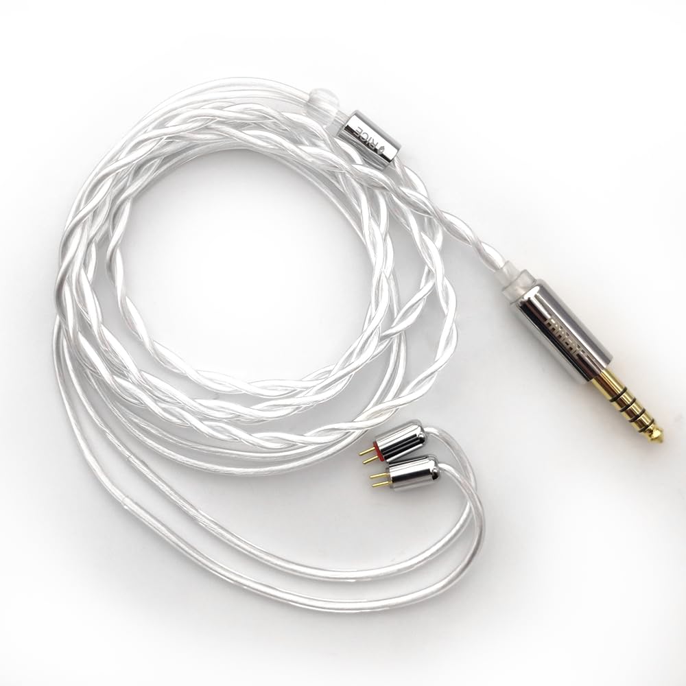 FAAEAL Earphone Cable Litz 5N-OCC Headphone Upgrade Wire 0.78mm 2Pin Earbuds Replacement Line 4.4mm Headset Cable for BLON BL03 TANGZU x HBB Wu…