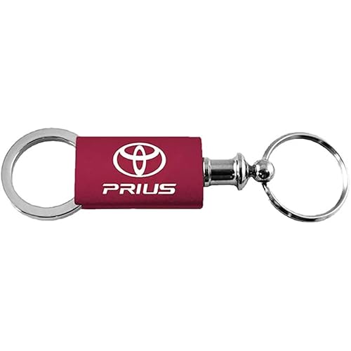 AU-TOMOTIVE GOLD, INC. Officially Licensed Burgundy Anodized Aluminum Valet Key Fob for Toyota Prius