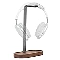 muso wood Headphone Stand & Desktop Headset Holder | Space-Saving Premium Solid Wood Storage Base for Gaming Headsets, AirPods Max, VR Gear - Modern…