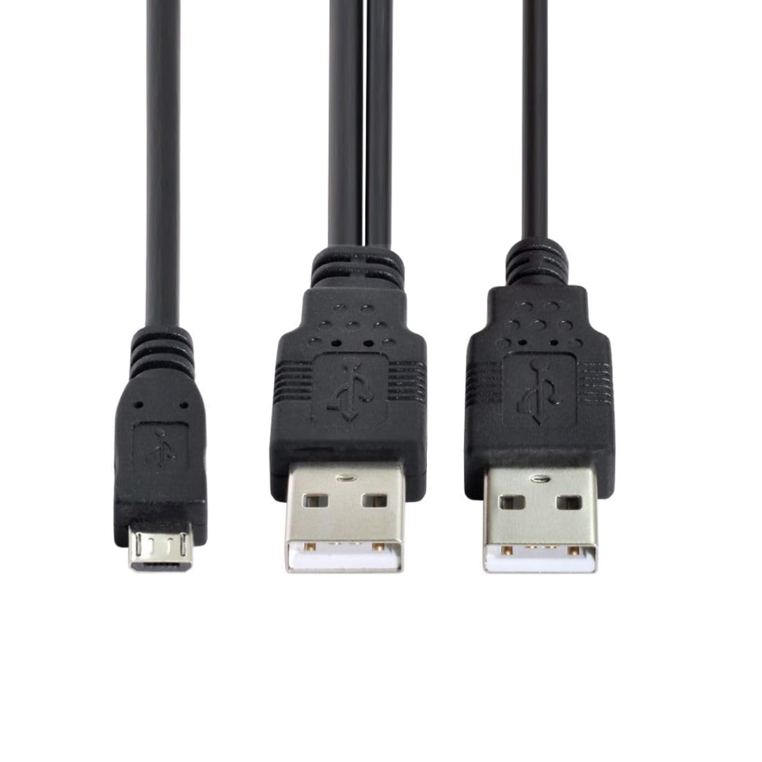 chenyang USB 2.0 to Micro USB 5Pin Data Cable with Extra Power Cable 80cm for Hard Disk Drive