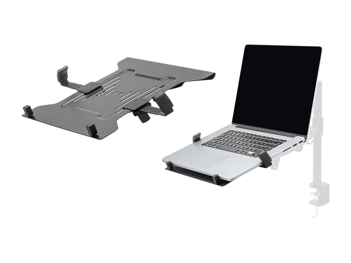 Monoprice Laptop Holder Attachment for Desk Mounts - Ideal for Work, Home, Office Laptops, Black - Workstream Collection