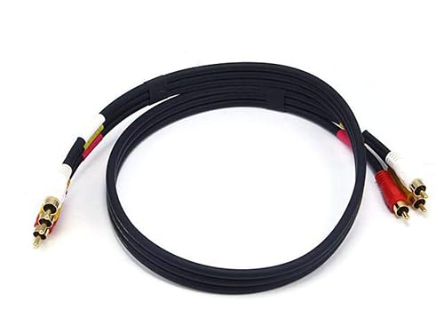 Monoprice 102196 3-Feet Triple RCA Stereo Video Dubbing Composite Cable (3 x RG59U Cable ), Black