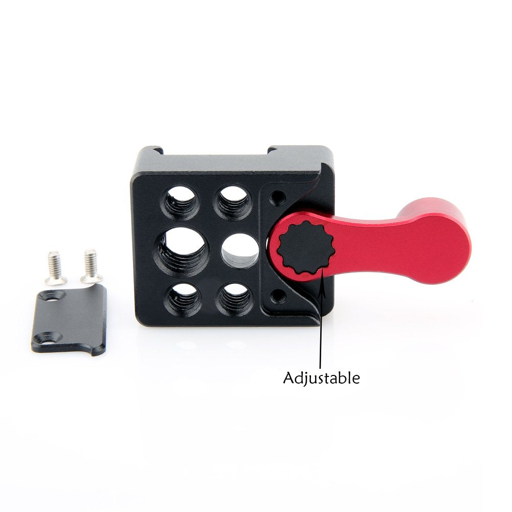 NICEYRIG NATO Lock Clamp with Quick Release Safety Rail 7cm for Video Light Monitor Microphone
