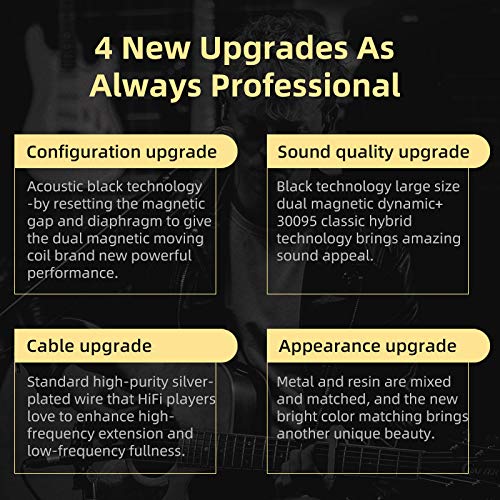 erjigo KZ ZSN PRO X Hybrid Banlance Armature with Dynamic in-Ear Earphone ERJIGO ZSNPROX 1BA+1DD HiFi Headset ZSNPRO X erabuds (Without Mic, Black)