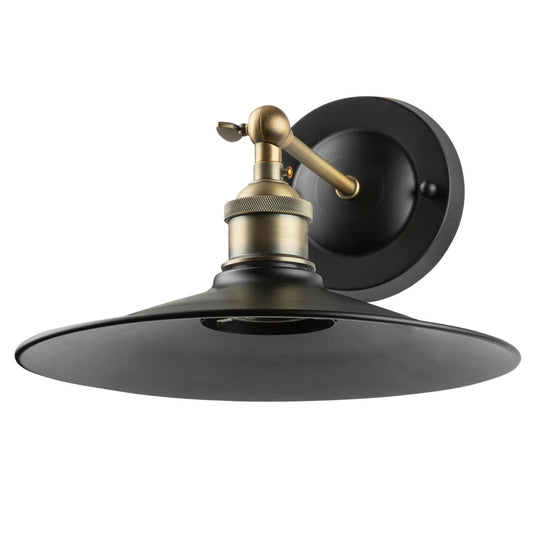 Sunlite 07036-SU Vintage-Inspired Canopy Wall Sconce, Metal Industrial Style Fixture, Rustic Farmhouse Décor, Medium Base Socket (E26), UL Listed