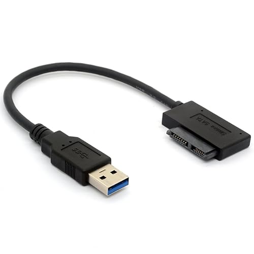 BSHTU USB 3.0 to 7+6 13Pin Slimline SATA Cable Adapter for Laptop CD DVD ROM Optical Drive