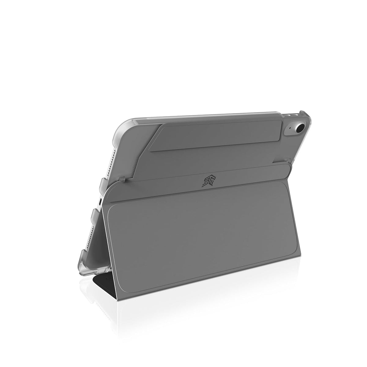 STM Studio for Apple iPad (A16/10th Gen) - Protective Lightweight Clear Case with Apple Pencil Storage/Holder & Sleep/Wake Cover - Black