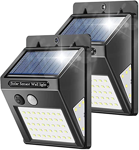 YI Lighting Solar Security Lights Solar Motion Sensor Lights Wireless Waterproof for Wall Fence Garden (2-Pack)