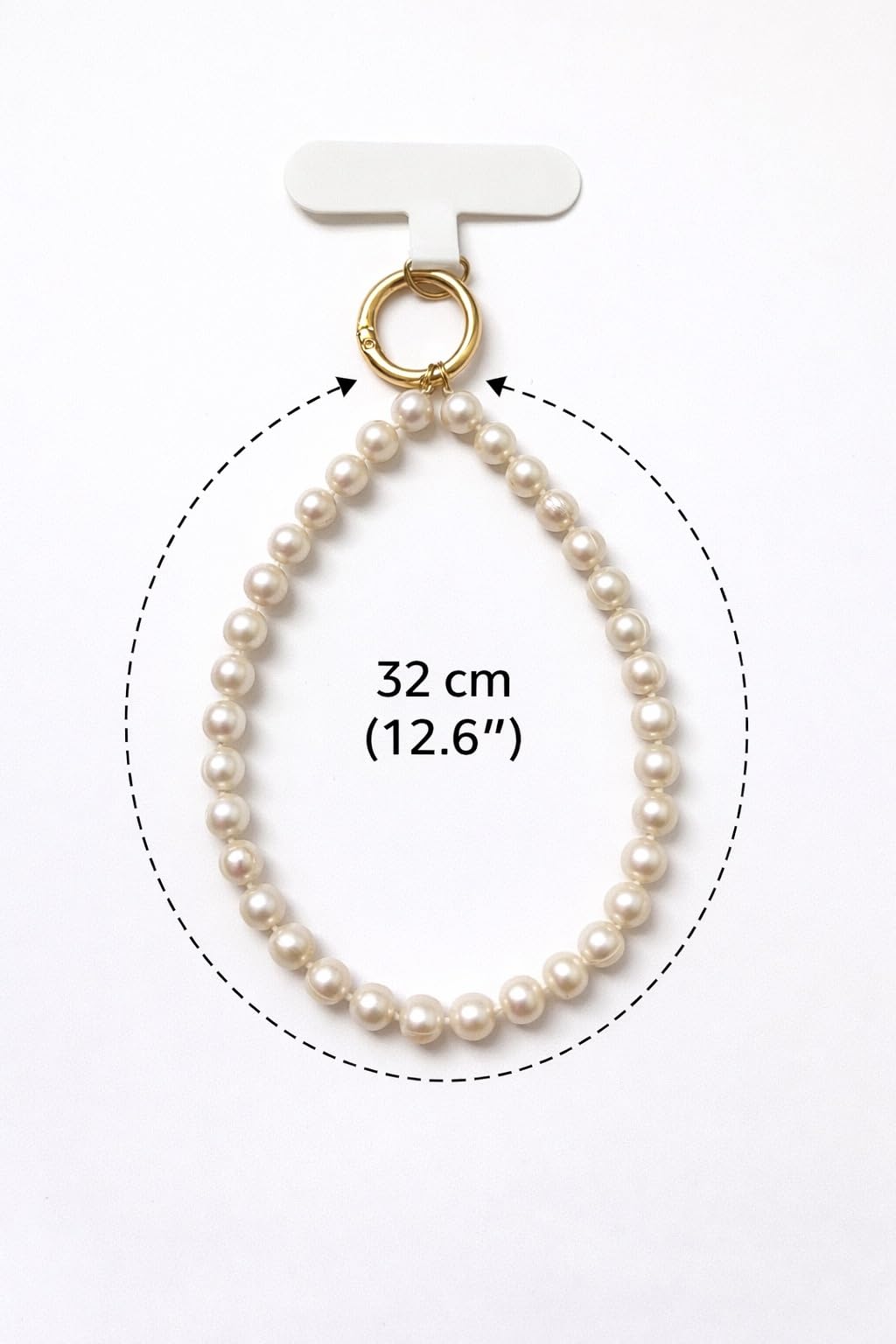 VACHUNA Luxury Cute Fur Pom Pom Bag Charm & Pearl Phone Strap Set - Real Rabbit & Mink Fur, Freshwater Pearls, Wrist Strap, Gift Box, Gift for Women