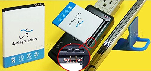 High Capacity 3000mAh Standard Spare Universal Travel Dock USB/AC Charger Folding Bracket Compatible with ZTE ZFive 2 LTE Z837VL Straight