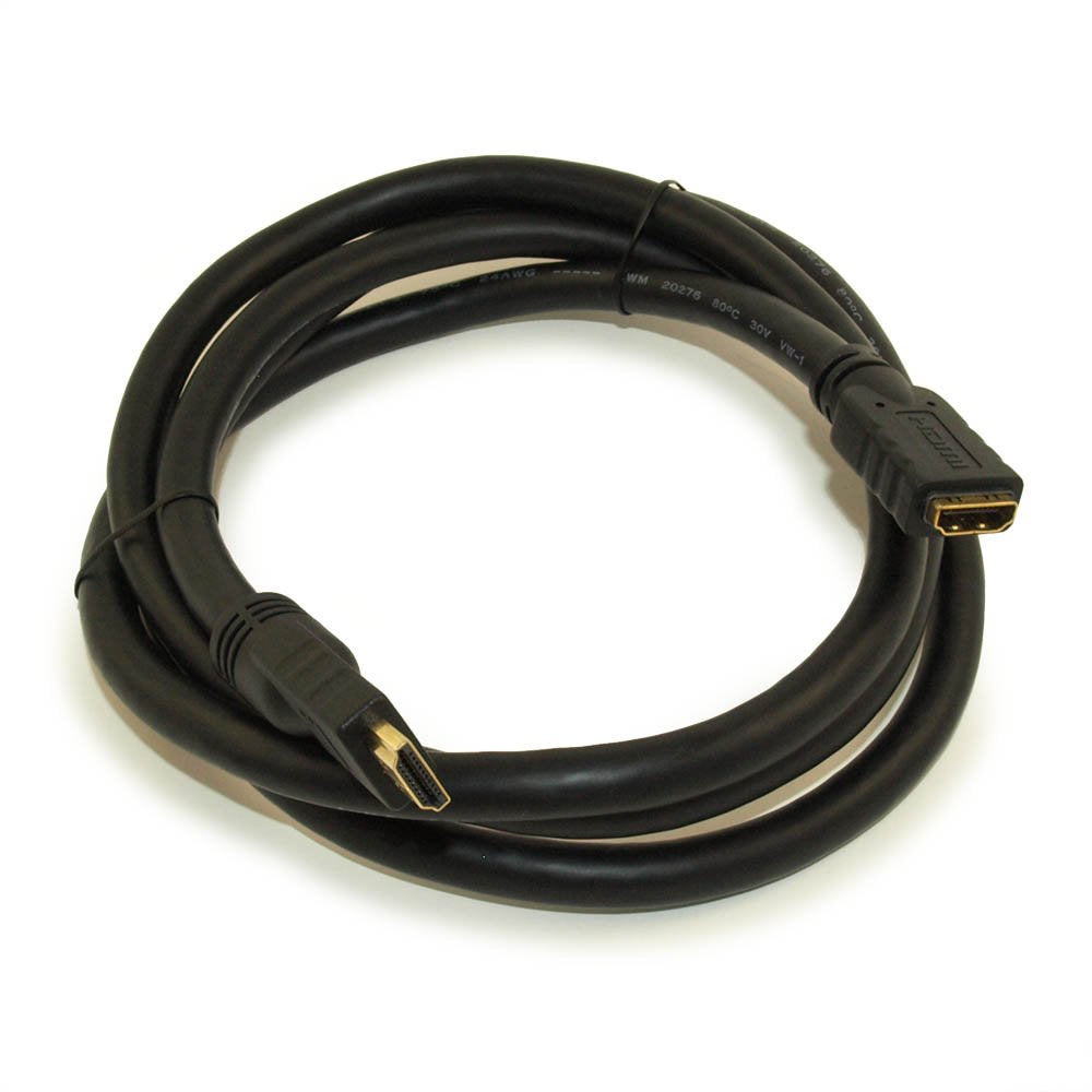 MyCableMart 6ft HIGH-Speed HDMI w/Ethernet 24 AWG Extension (M/F) CL2 Cable,Gold Plate