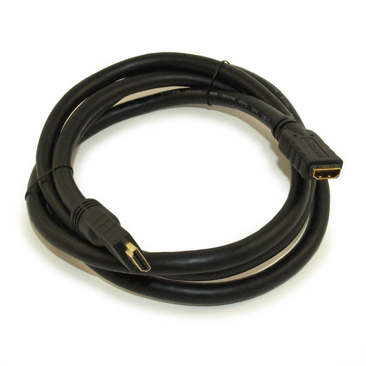 MyCableMart 6ft HIGH-Speed HDMI w/Ethernet 24 AWG Extension (M/F) CL2 Cable,Gold Plate