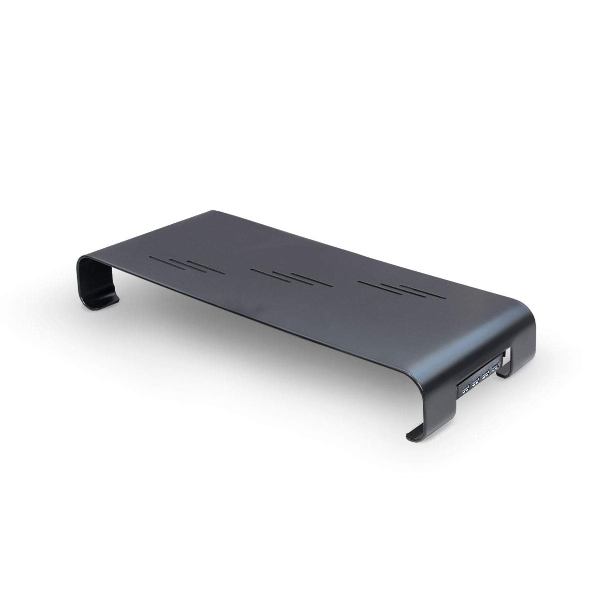 Syba Monitor Stand Riser for Computer, Laptop, Printer, Notebook and All Flat Screen Display with 19" platform and 3" height With USB 3.0 Hub, Black