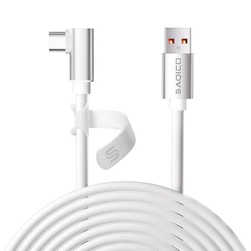 Saqico 16FT Link Cable for Meta Quest 3/ Quest 3S, for Oculus Quest 2/Pro/Pico 4, USB 3.0 Data Cable to USB C Link Cable with 5Gbps Super High Speed