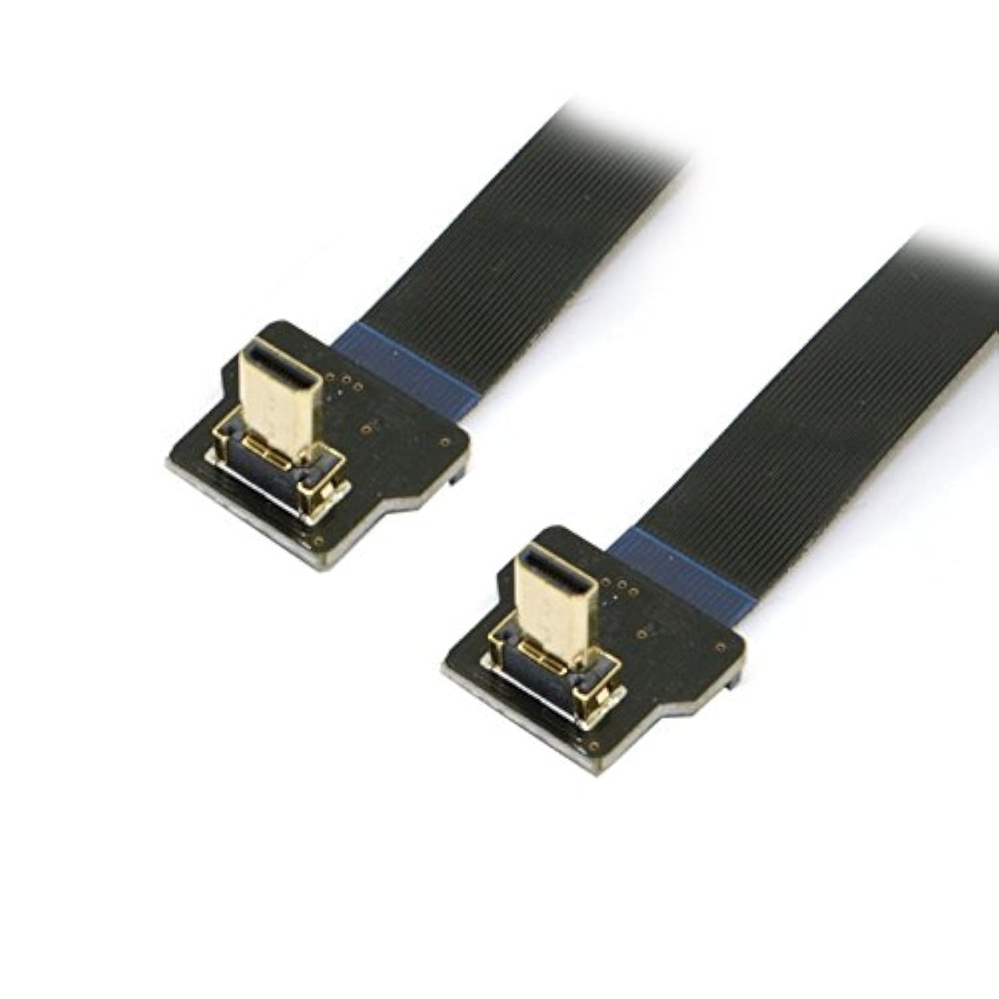 Cablecc 90 Degree Up Angled FPV Micro HDMI Male to Micro HDMI FPC Flat Cable 20cm for GOPRO Multicopter Aerial Photography