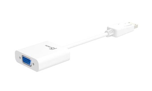 j5 create JDA114 DisplayPort to VGA Adapter - 3.54" DisplayPort/VGA Video Cable for Video Device, Projector, HDTV, iMac, MacBook, Monitor, Notebook