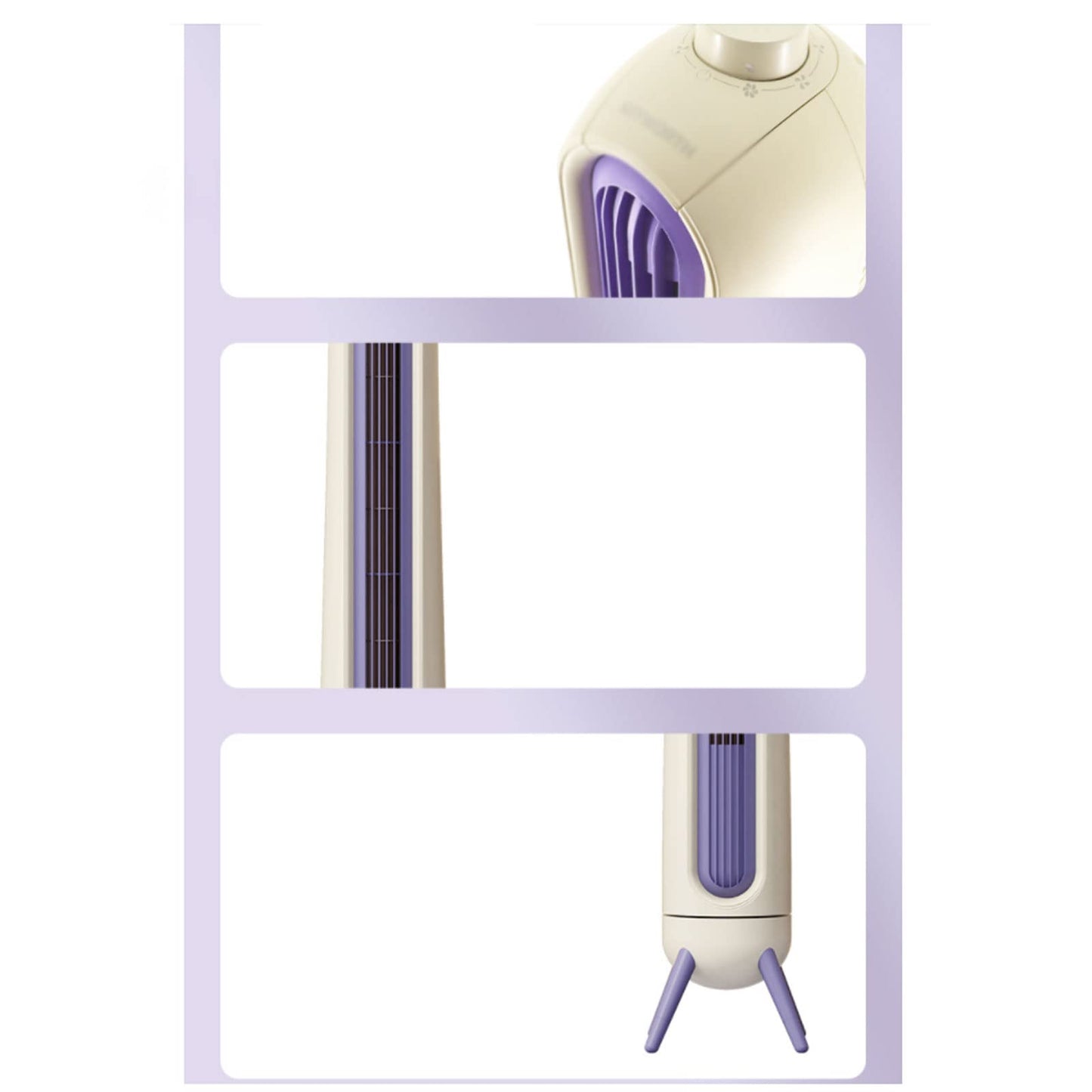 YWangQiang Silent Tower Fan Vertical Bladeless Fan 220v Household Small Circulating Fan for Living Room, Bedroom Office Fans (Color : Apricot, Size