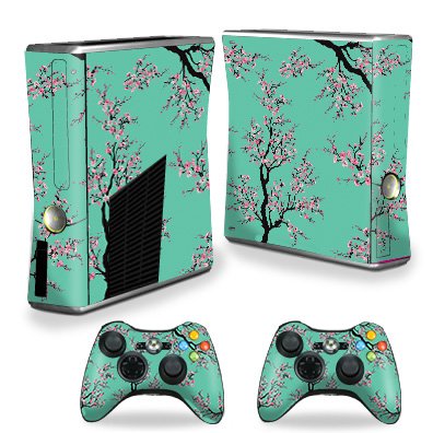 MightySkins Skin Compatible with X-Box 360 Xbox 360 S Console - Cherry Blossom Tree | Protective, Durable, and Unique Vinyl wrap Cover | Easy