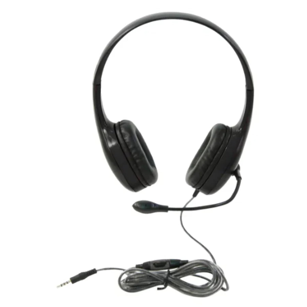 Califone On-Ear Headset with Gooseneck Microphone, 3.5mm, Black