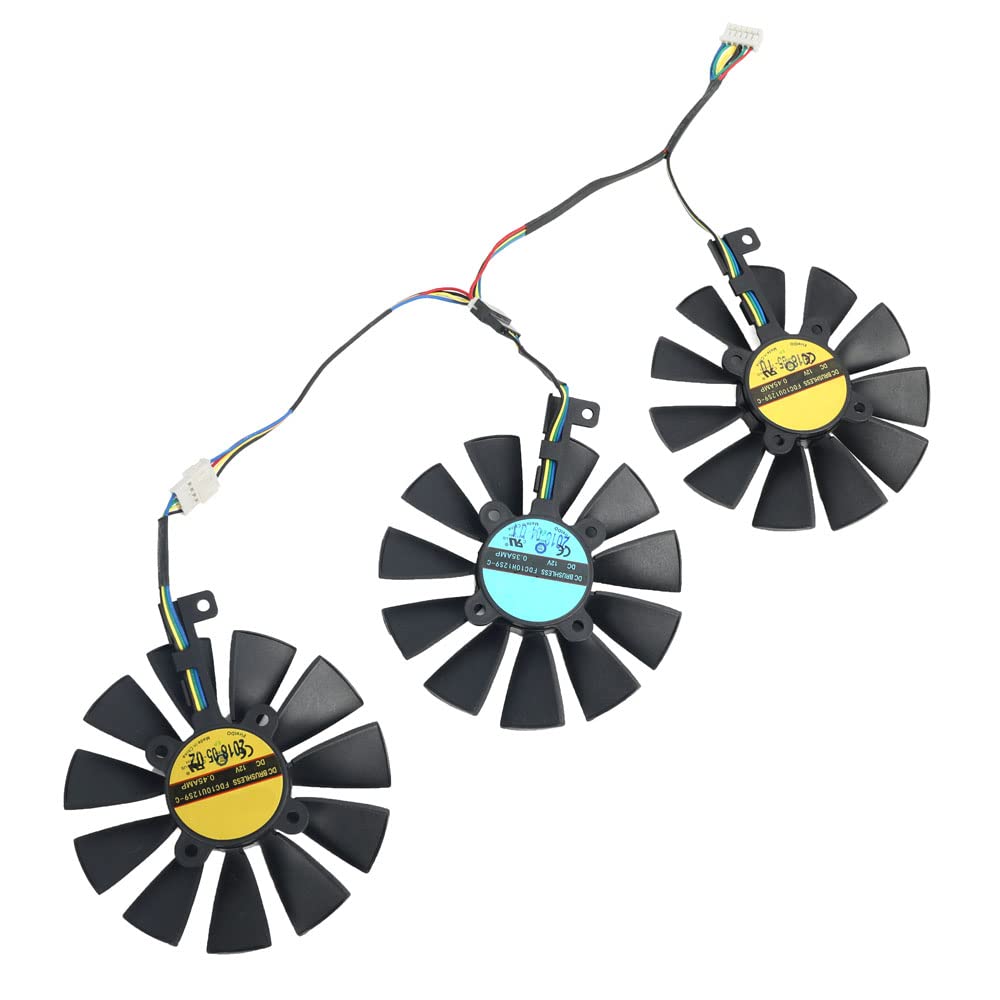 Coolerage 87mm DC12V 0.45A FDC10U12S9-C Graphics Card Cooling Fans for for ASUS ROG Strix GTX 980 1060 1070 1080 Ti RX 480 580 R9 390X Gaming GPU Fans