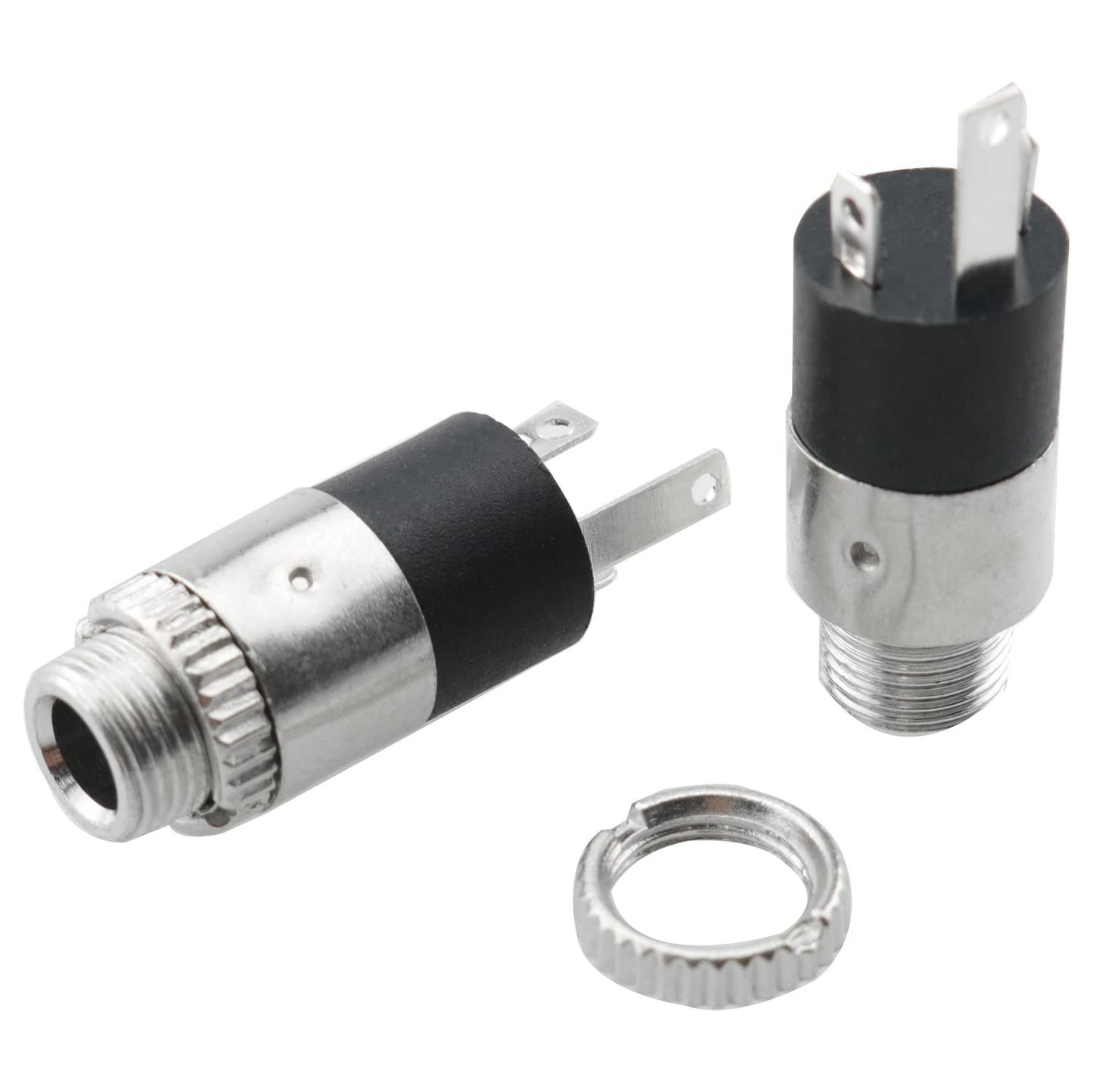 SJZBIN 10pcs 3.5mm Earphone Socket PJ-392 Silver Female Headphone Stereo Jack Panel Mount Connector