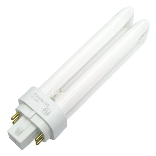 TCP Fluorescent Quad Tube, 13W (875 Lumens), Soft White (2700K), 4-Pin (G24q-1 base) Quad Tube PL Lamp