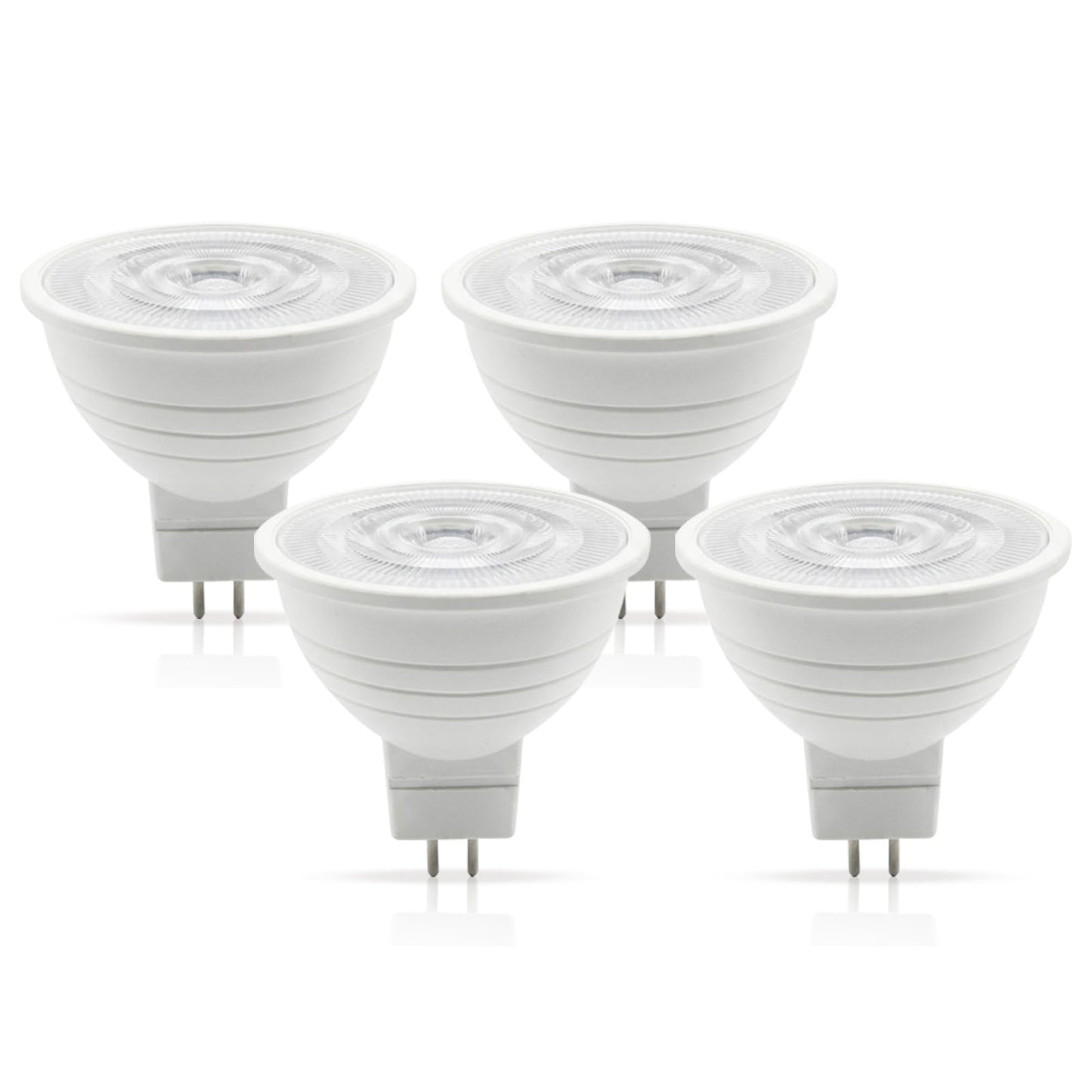 mfxmf MR16 LED Bulb Dimmable GU5.3 12V 2700K Warm White,Halogen Equivalent, 40° Beam Angle Spotlight for Landscape, Recessed & Track Lighting 4 Pack
