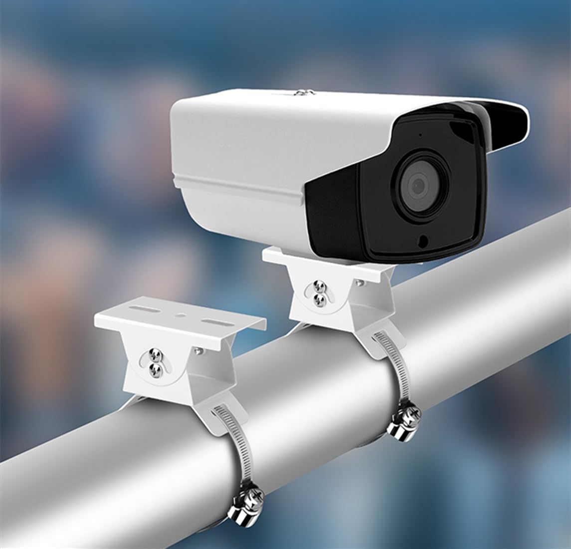 Coolotic Security Camera Corner Pole Mounting Bracket, Universal Wall Corner Mount Bracket Holder Stand for CCTV Camera PTZ Dome Vertical Pole