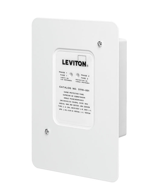 Leviton Type 2 Residential Whole House Surge Protection Panel, Outdoor NEMA 4X Rated, 51110-SRG