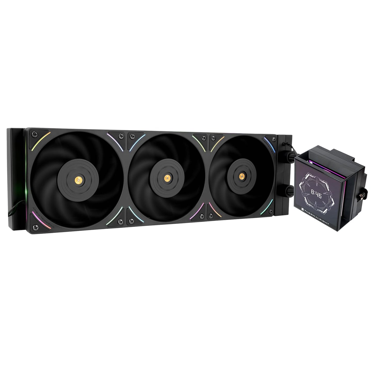 Thermalright Hyper Vision 360 UB ARGB Black CPU Water Cooler,360mm Aio,IPS LCD Screen with 480x480 Resolution,Magnetic Panel Screen,Liquid CPU Cooler