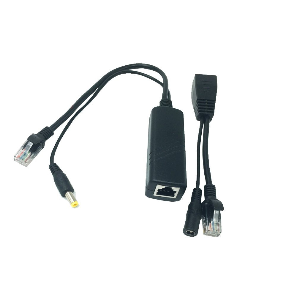 POE Kit,COOSO PoE Splitter Kit and Passive PoE Injector Compatible with Most Switches and HD Cameras.24V to 12V,2Pairs