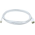 Monoprice 10FT 32AWG Mini DisplayPort to DisplayPort Cable - White