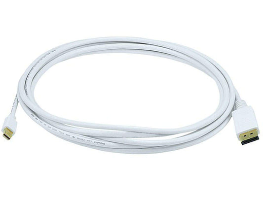 Monoprice 10FT 32AWG Mini DisplayPort to DisplayPort Cable - White