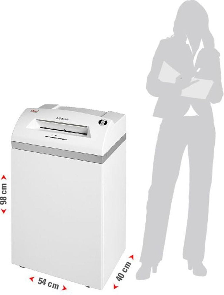 Intimus 227154S1 Model 120CC3 Cross Cut Paper Shredder; Shreds 21-25 Papers per Pass; Accepts Paper Clips, Staples, Credit Cards, Floppy Disks
