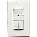 Morris 80544 Wall Mount Occupancy/Vacancy Sensor, Single Pole, PIR, White, 120V, 5 Sec-30 Min Time Delay