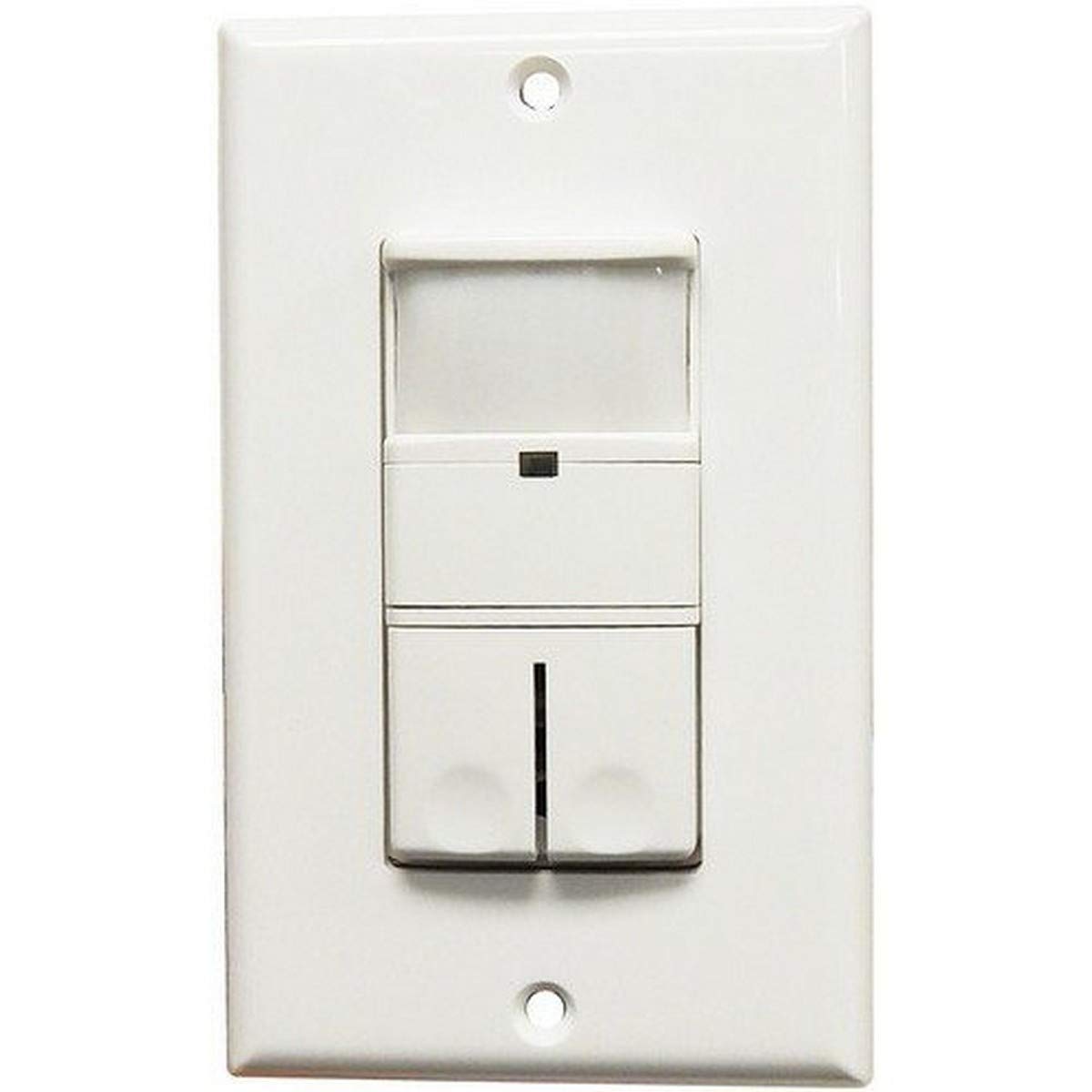 Morris 80544 Wall Mount Occupancy/Vacancy Sensor, Single Pole, PIR, White, 120V, 5 Sec-30 Min Time Delay