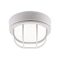 YoonLIT 8.0 inch Outdoor Round LED Bulkhead Light Fixture, Wall or Ceiling Flush Mount Waterproof, for Porch, Basement, Hallway, Balcony, 11.5W 900