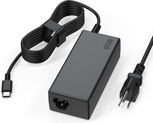 65W USB C Laptop Charger Compatible with Lenovo ThinkPad T480 T490 T580 X1 Carbon T14 T14s T16 E14 E16 Yoga C940 C930 720 910 920 7i Chromebook C330