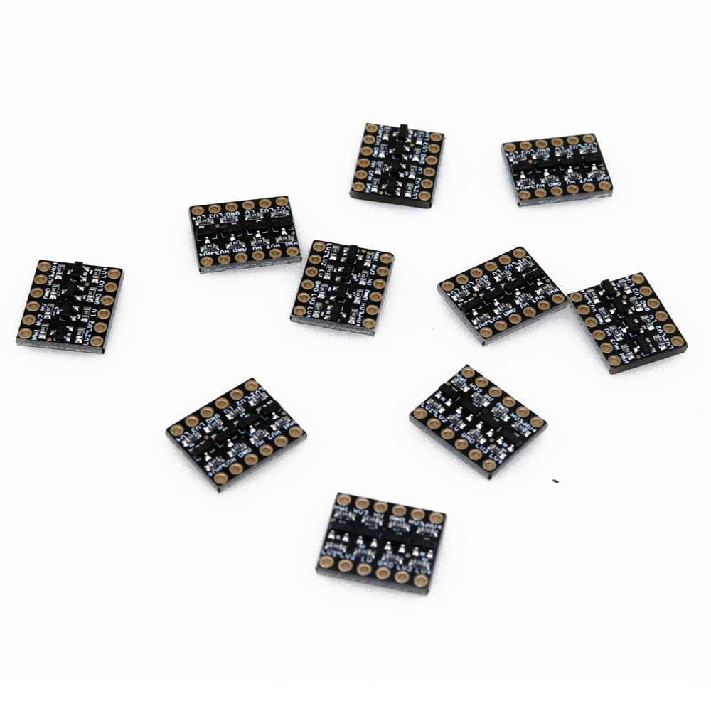 Treedix 10PCS Logic Level Converter Module 4 Channel IIC I2C 3.3V to 5V Bi-Directional Shifter Module for SPI Bus Signals Serial Compatible…