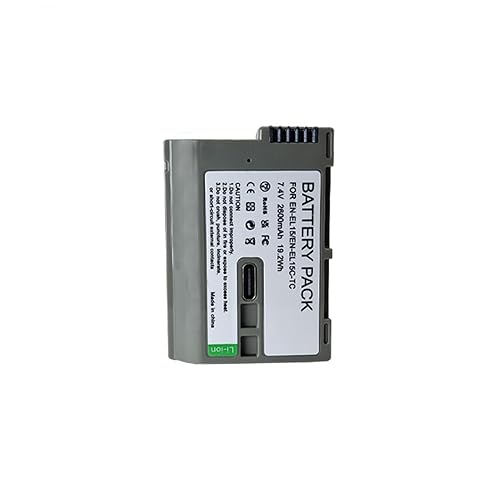 Focruzom EN-EL15C Replacement Battery with USB C Fast Charging Port for Zf / Z8 / Z7 / Z6, 2.5H Full Charged Battery for Z7 II, Z6 II, Z5, D850, D810