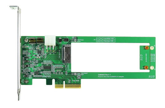 Micro SATA Cables|PCIe x4 Gen4 to Gen-Z 1C (EDSFF) Adapter with ReDriver for High-Speed Data Transfer.