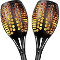 Sunlitec Solar Lights, Waterproof Flickering Flames Torches Lights Outdoor Landscape Decoration Lighting Dusk to Dawn Auto On/Off Security Torch Light