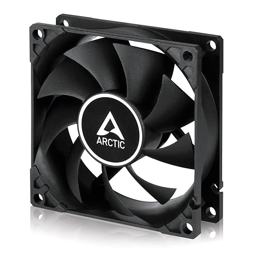 ARCTIC F8 PWM - 80 mm PWM Case Fan, PWM-Signal regulates Fan Speed, Very Quiet Motor, Computer, Fan Speed: 300-2000 RPM - Black