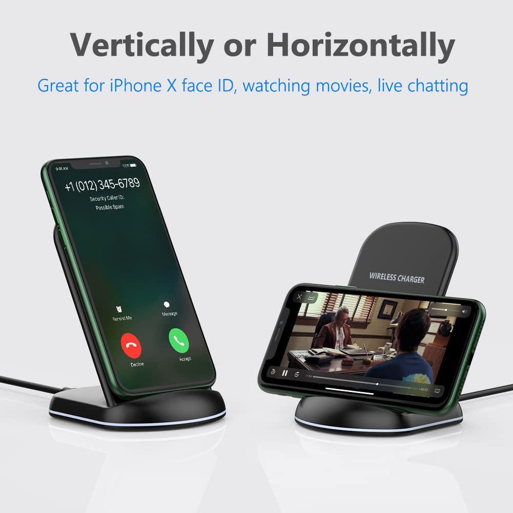 Yootech Wireless Charger,10W Max Wireless Charging Stand, Compatible with iPhone 17/17 Pro/17 Pro Max/Air/16e/16/16 Plus/16 Pro Max/15/14/13/SE