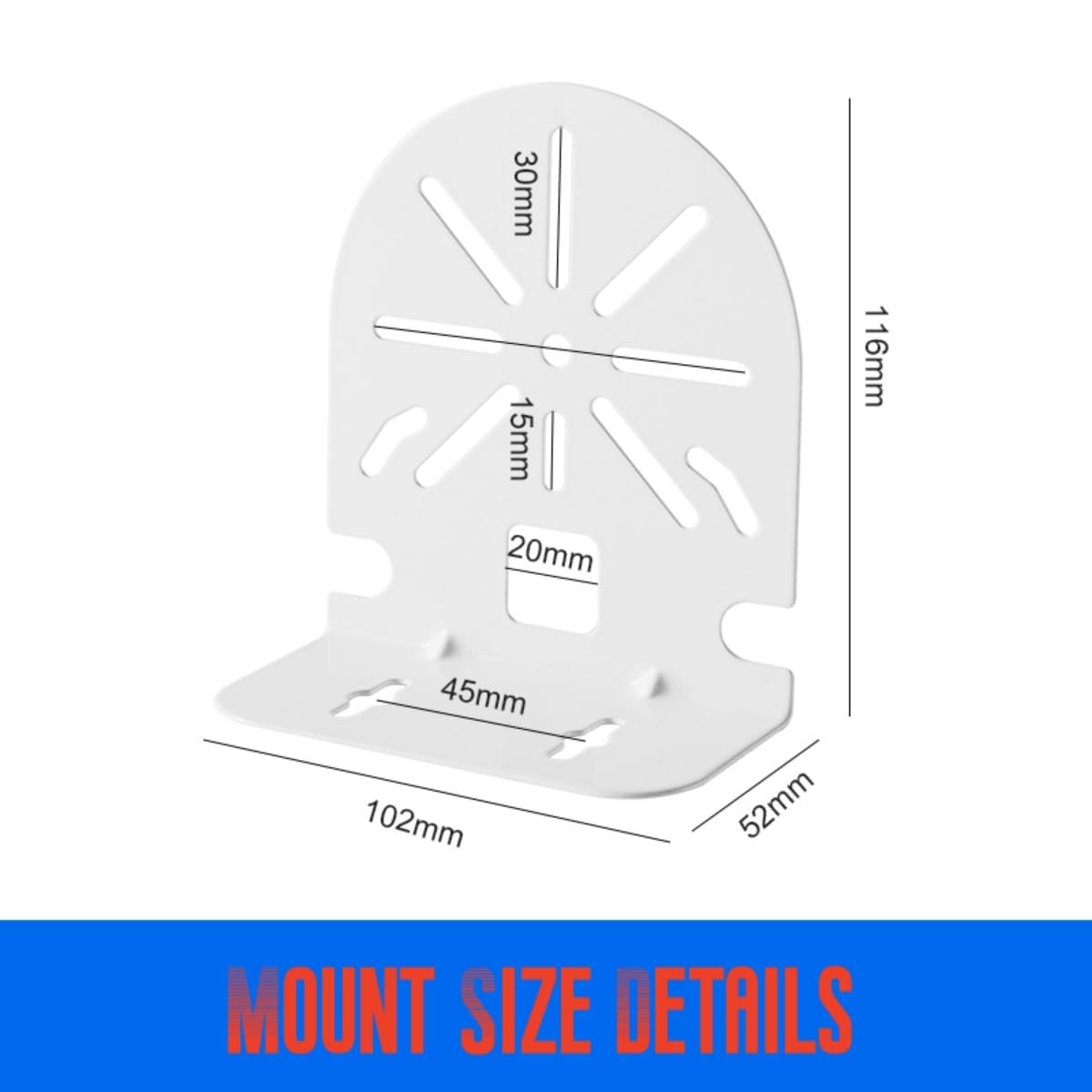 SamIdea 2-Pack L-Shape Steel Security Dome Camera Mount Bracket - Wall Ceiling Mounting Universal Fit, Built-in Wire Management, Ideal for CCTV, Baby