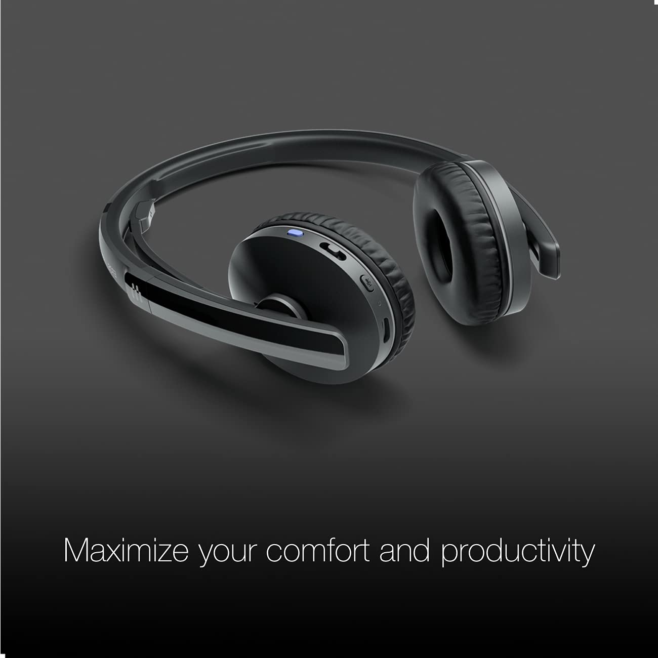 EPOS/Sennheiser 260 Stereo Bluetooth Headset - Blue Tooth Head Phones with USB Dongle, UC, Teams Certified, Connects to Deskphone, PC/Mac, Smartphone…